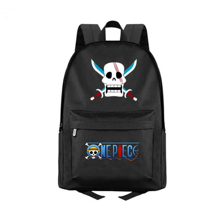 One Piece Anime Print Zipper Canvas Multifunctional Storage Bag Backpack 41X29X16cm