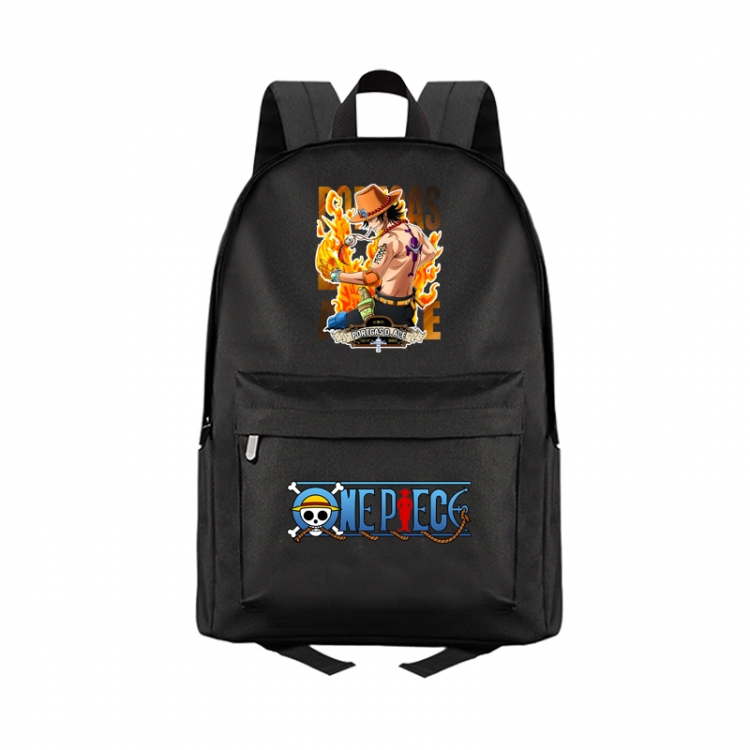 One Piece Anime Print Zipper Canvas Multifunctional Storage Bag Backpack 41X29X16cm