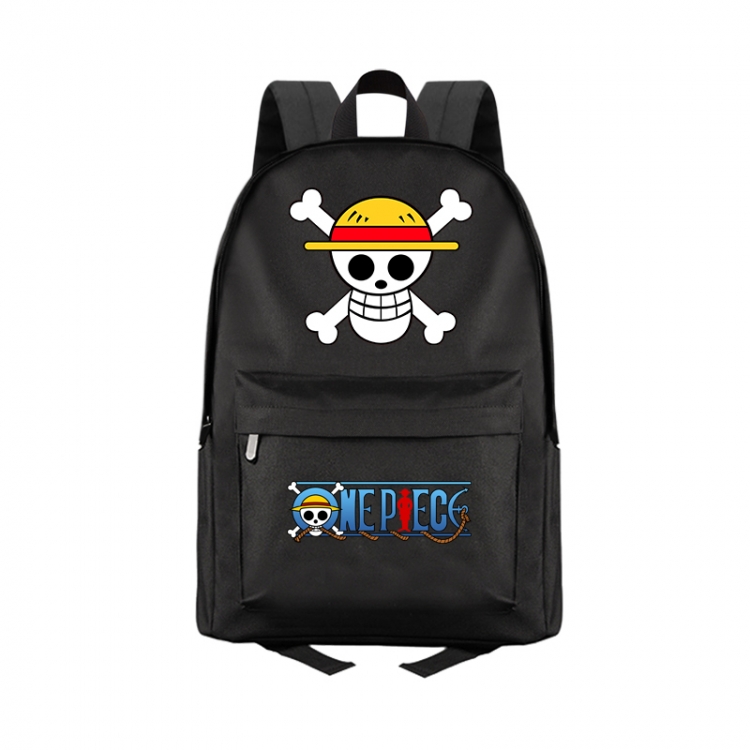 One Piece Anime Print Zipper Canvas Multifunctional Storage Bag Backpack 41X29X16cm