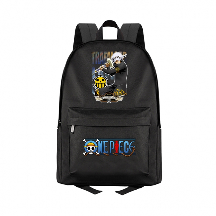 One Piece Anime Print Zipper Canvas Multifunctional Storage Bag Backpack 41X29X16cm