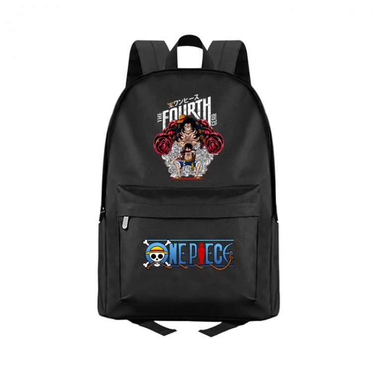 One Piece Anime Print Zipper Canvas Multifunctional Storage Bag Backpack 41X29X16cm