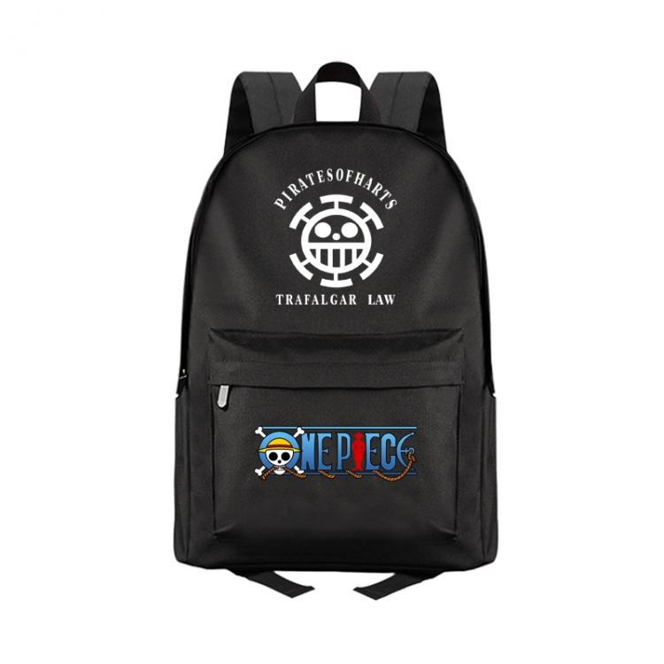 One Piece Anime Print Zipper Canvas Multifunctional Storage Bag Backpack 41X29X16cm