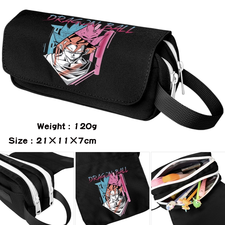 DRAGON BALL Anime Multifunctional Waterproof Canvas Portable Pencil Bag Cosmetic Bag 20x11x7cm