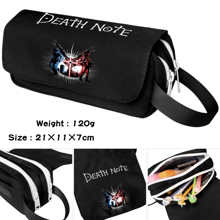 Death note Anime Multifunctional Waterproof Canvas Portable Pencil Bag Cosmetic Bag 20x11x7cm