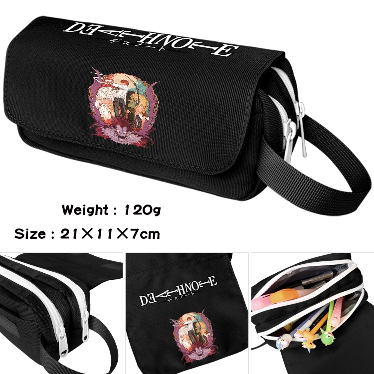 Death note Anime Multifunctional Waterproof Canvas Portable Pencil Bag Cosmetic Bag 20x11x7cm