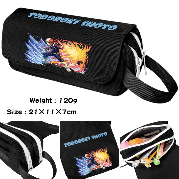 My Hero Academia Anime Multifunctional Waterproof Canvas Portable Pencil Bag Cosmetic Bag 20x11x7cm