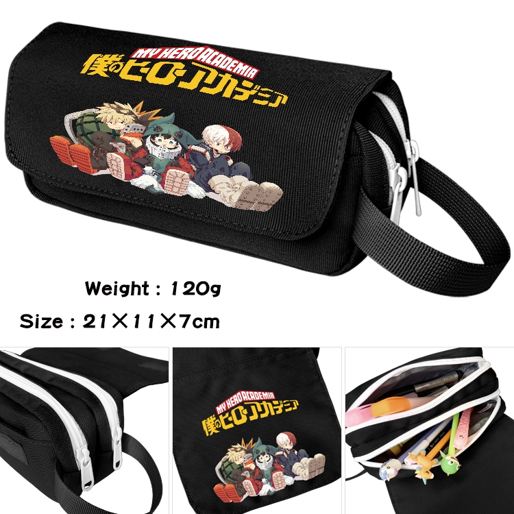 My Hero Academia Anime Multifunctional Waterproof Canvas Portable Pencil Bag Cosmetic Bag 20x11x7cm