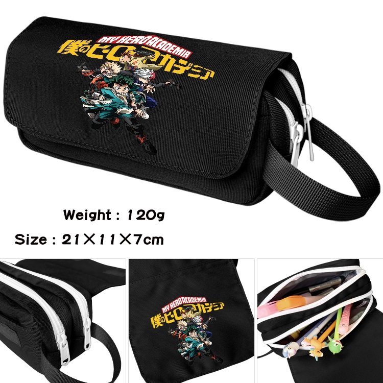 My Hero Academia Anime Multifunctional Waterproof Canvas Portable Pencil Bag Cosmetic Bag 20x11x7cm