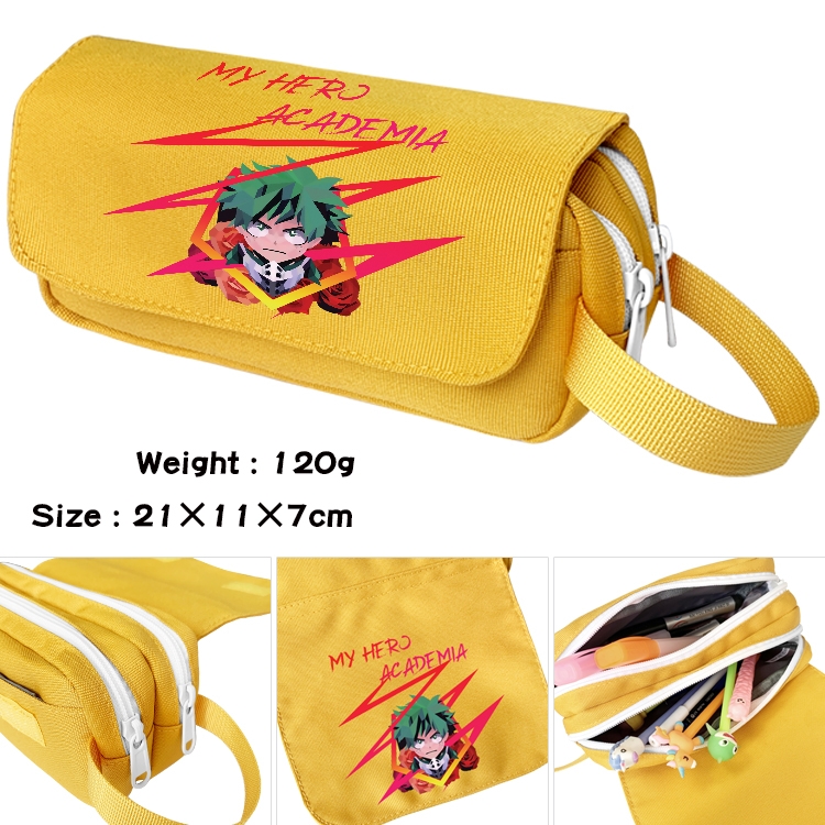 My Hero Academia Anime Multifunctional Waterproof Canvas Portable Pencil Bag Cosmetic Bag 20x11x7cm
