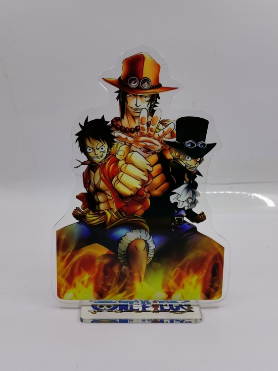 One Piece Anime Laser Acrylic Humanoid  keychain Standing Plates