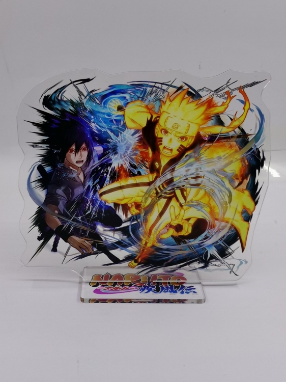 Naruto Anime Laser Acrylic Humanoid  keychain Standing Plates