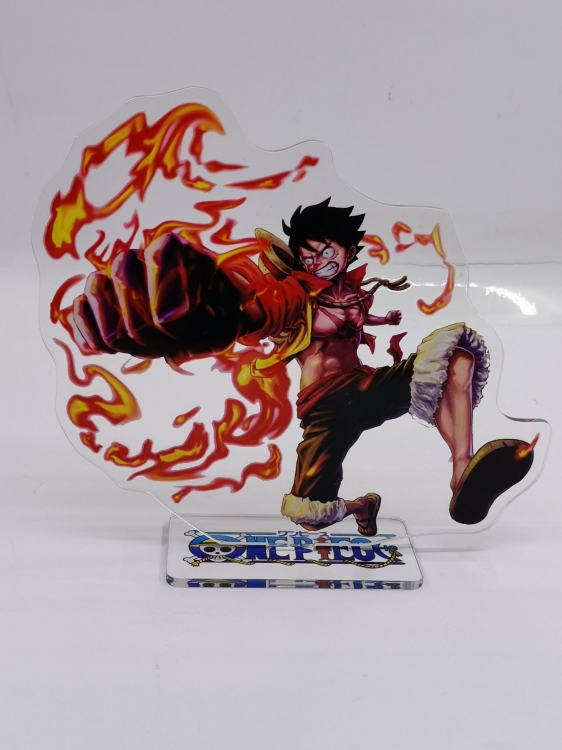 One Piece Anime Laser Acrylic Humanoid  keychain Standing Plates