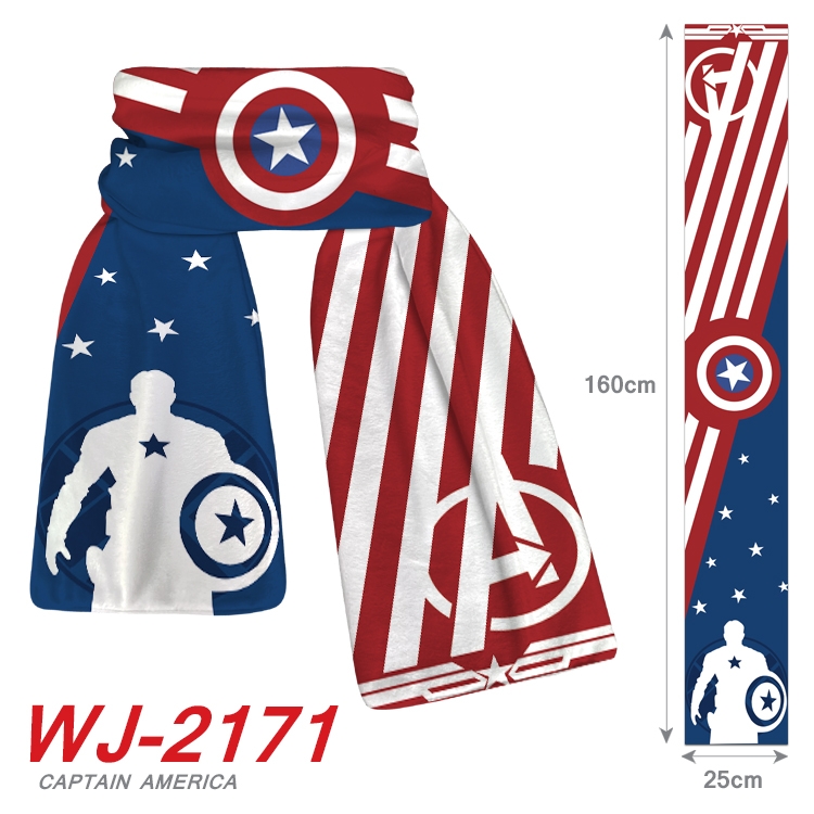 Captain America  Anime Plush Impression Scarf  WJ-2171