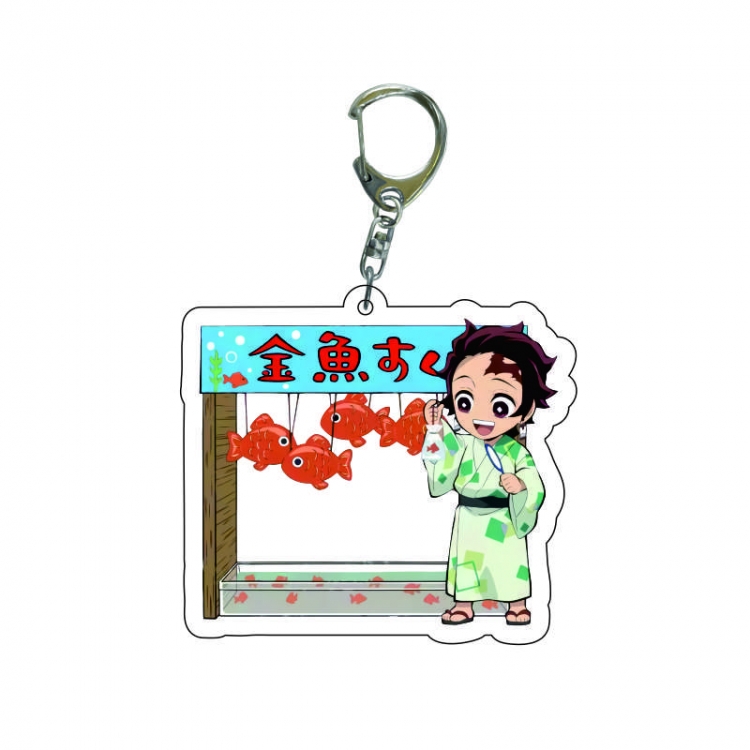 Demon Slayer Kimets Anime acrylic Key Chain  price for 5 pcs 7563