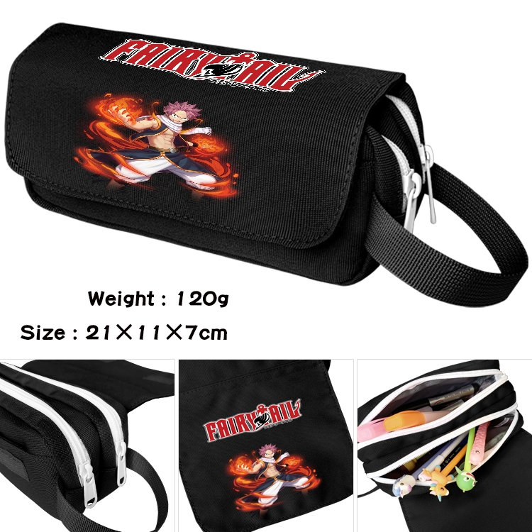  Fairy tail Anime Multifunctional Waterproof Canvas Portable Pencil Bag Cosmetic Bag 20x11x7cm