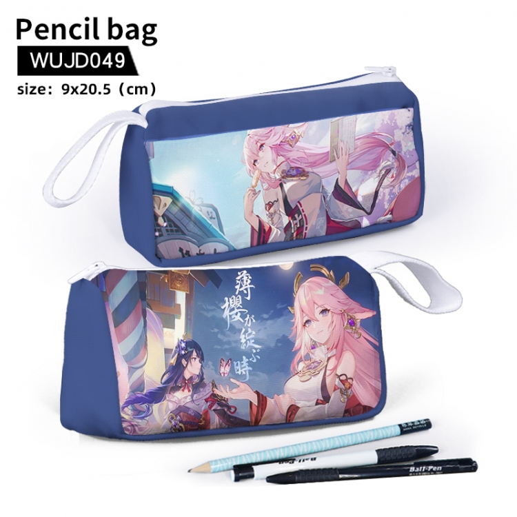 Genshin Impact Game stationery bag pencil case 9X20.5cm support to map customization WUJD049