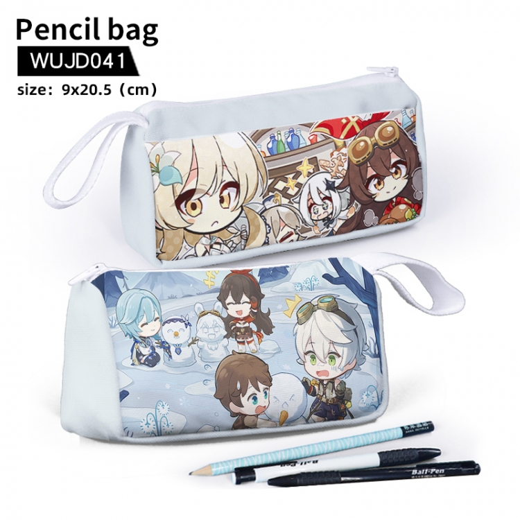 Genshin Impact Game stationery bag pencil case 9X20.5cm support to map customization WUJD041