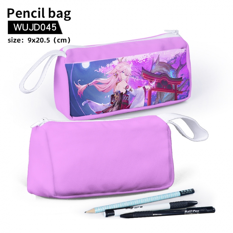 Genshin Impact Game stationery bag pencil case 9X20.5cm support to map customization WUJD045