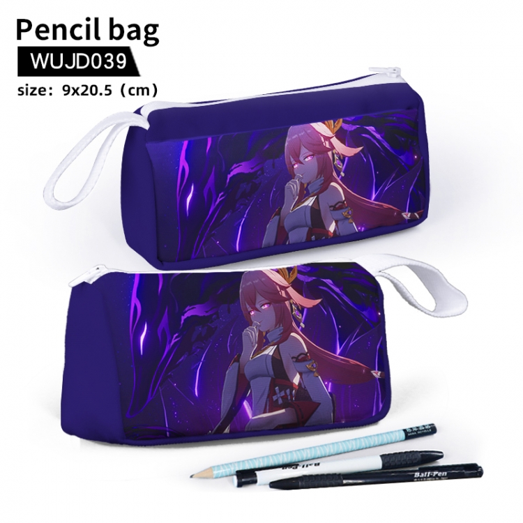 Genshin Impact Game stationery bag pencil case 9X20.5cm support to map customization WUJD039