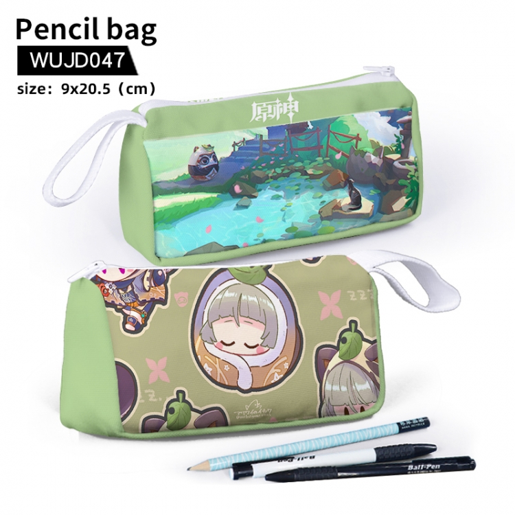 Genshin Impact Game stationery bag pencil case 9X20.5cm support to map customization WUJD047