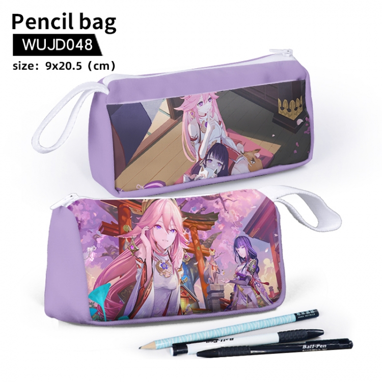 Genshin Impact Game stationery bag pencil case 9X20.5cm support to map customization WUJD048
