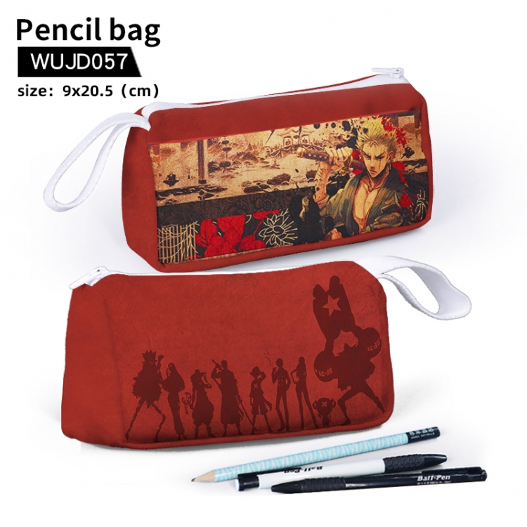 One Piece Anime stationery bag pencil case 9X20.5cm support customization WUJD057