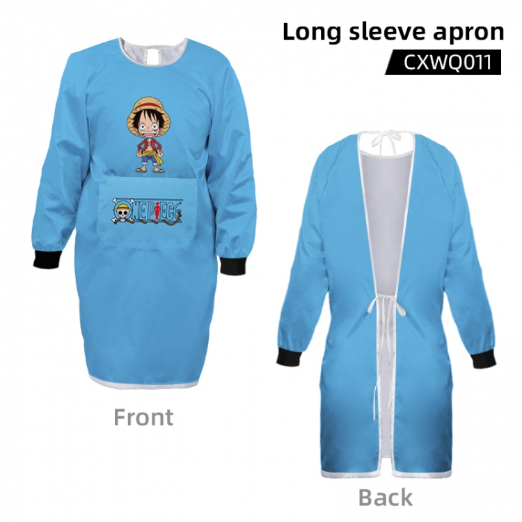 One Piece Anime Long Sleeve Apron Length 87cm Width 107cm Sleeve Length 76cm CXWQ011