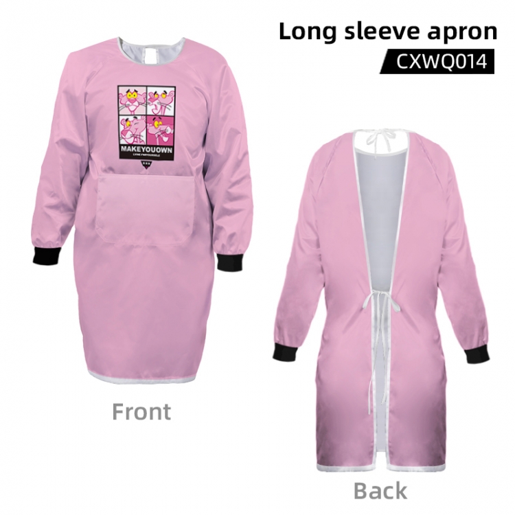 Pink Panther Anime Long Sleeve Apron Length 87cm Width 107cm Sleeve Length 76cm CXWQ014