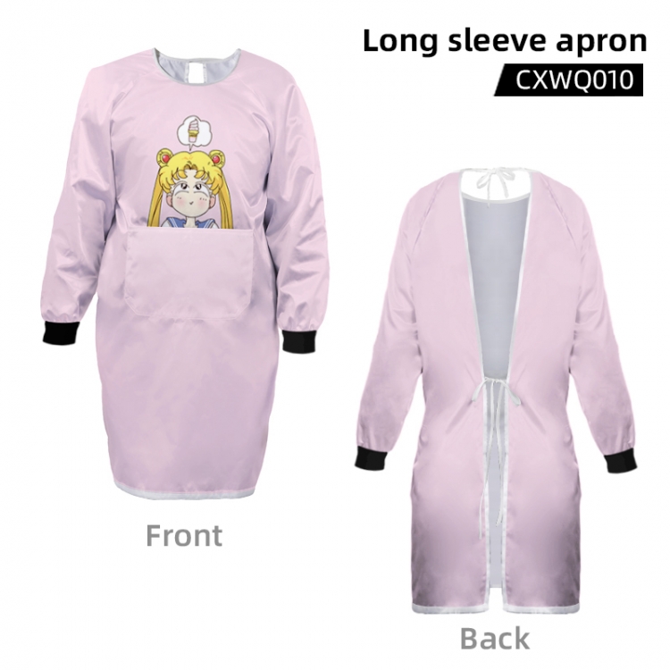 sailormoon Anime Long Sleeve Apron Length 87cm Width 107cm Sleeve Length 76cm CXWQ010-