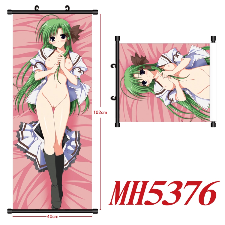 SHUFFLE! Anime black Plastic rod Cloth painting Wall Scroll 40X102CM  MH5376