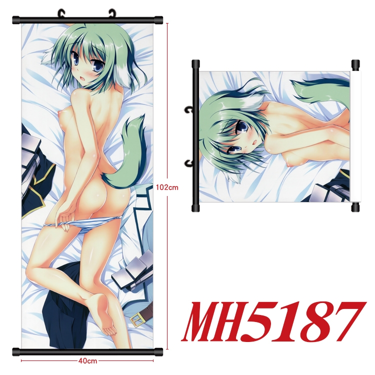 Dog Days Anime black Plastic rod Cloth painting Wall Scroll 40X102CM  MH5187