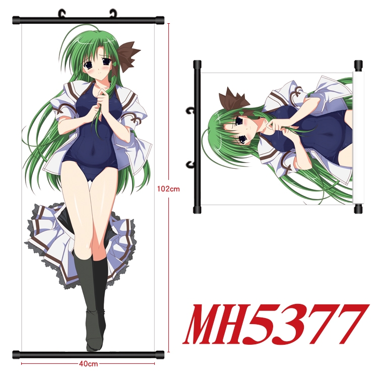 SHUFFLE! Anime black Plastic rod Cloth painting Wall Scroll 40X102CM  MH5377