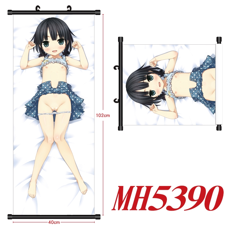 Monobeno Anime black Plastic rod Cloth painting Wall Scroll 40X102CM  MH5390