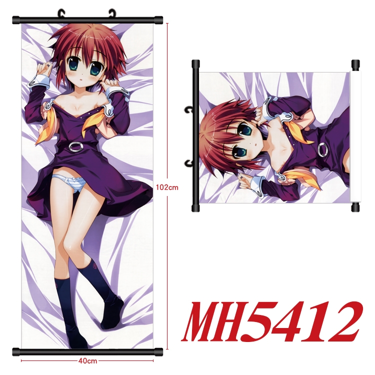 R-15 Anime black Plastic rod Cloth painting Wall Scroll 40X102CM MH5412