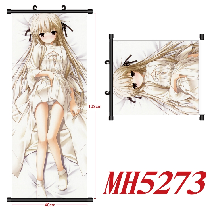 Yosuga no Sora Anime black Plastic rod Cloth painting Wall Scroll 40X102CM  MH5273