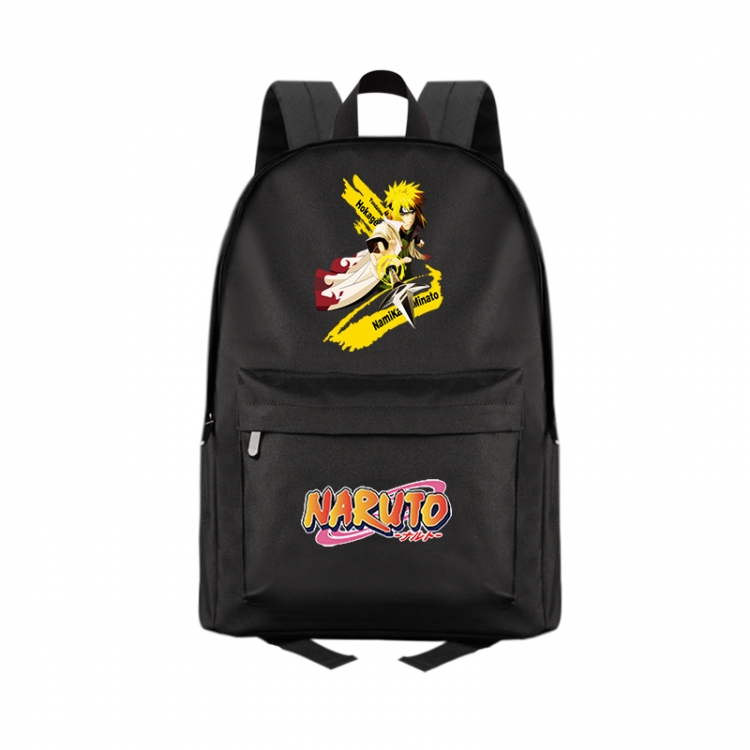 Naruto Anime Print Zipper Canvas Multifunctional Storage Bag Backpack 41X29X16cm