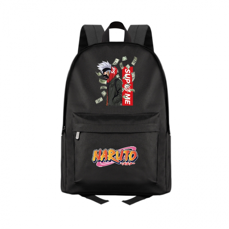 Naruto Anime Print Zipper Canvas Multifunctional Storage Bag Backpack 41X29X16cm