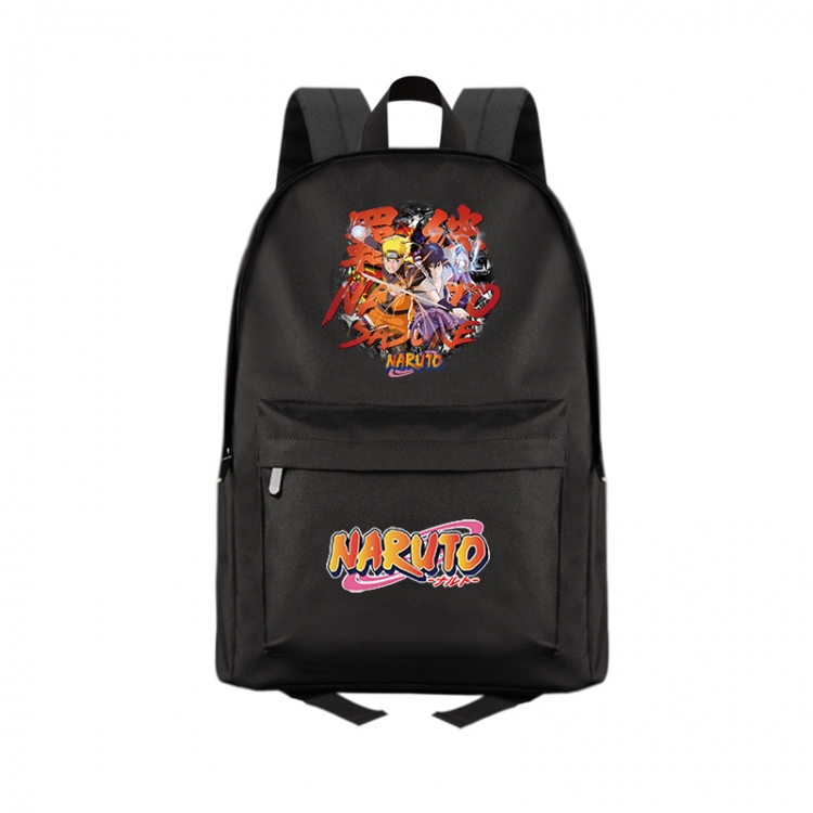 Naruto Anime Print Zipper Canvas Multifunctional Storage Bag Backpack 41X29X16cm