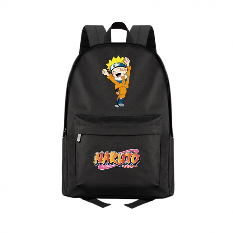 Naruto Anime Print Zipper Canvas Multifunctional Storage Bag Backpack 41X29X16cm