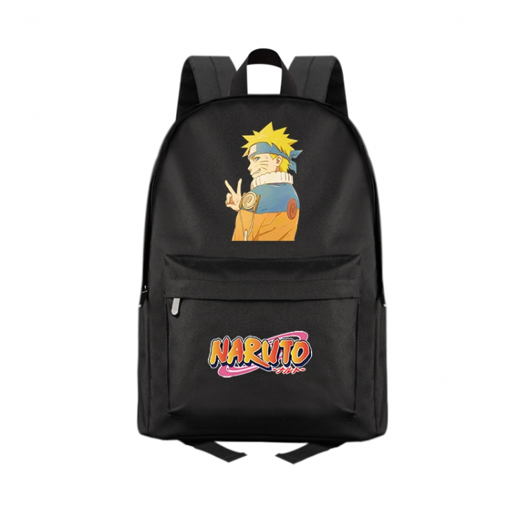 Naruto Anime Print Zipper Canvas Multifunctional Storage Bag Backpack 41X29X16cm