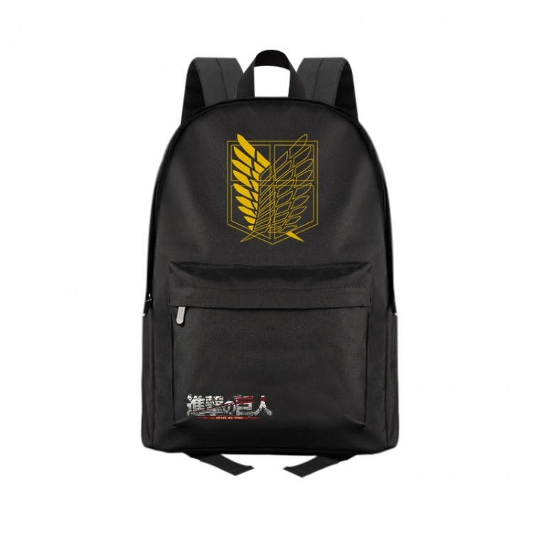 Shingeki no Kyojin Anime Print Zipper Canvas Multifunctional Storage Bag Backpack 41X29X16cm