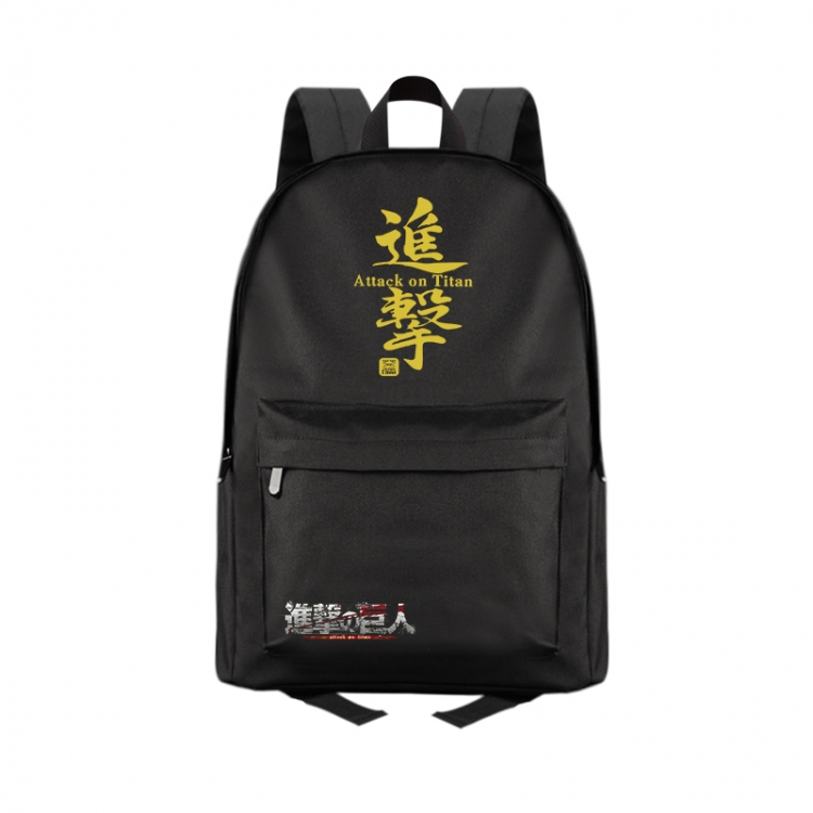 Shingeki no Kyojin Anime Print Zipper Canvas Multifunctional Storage Bag Backpack 41X29X16cm