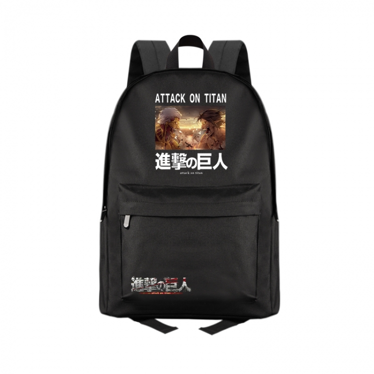 Shingeki no Kyojin Anime Print Zipper Canvas Multifunctional Storage Bag Backpack 41X29X16cm