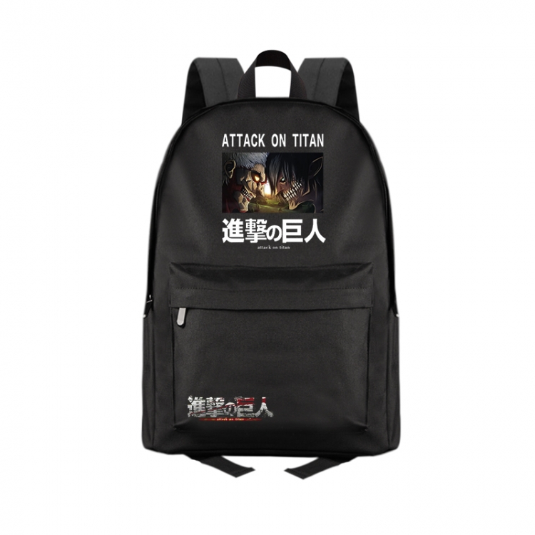 Shingeki no Kyojin Anime Print Zipper Canvas Multifunctional Storage Bag Backpack 41X29X16cm