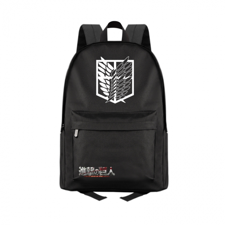 Shingeki no Kyojin Anime Print Zipper Canvas Multifunctional Storage Bag Backpack 41X29X16cm