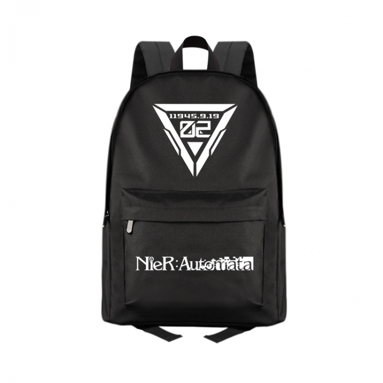 Nier:Automata Anime Print Zipper Canvas Multifunctional Storage Bag Backpack 41X29X16cm
