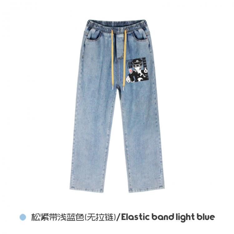 Toilet-Bound Hanako-kun  Elasticated No-Zip Denim Trousers from M to 3XL  NZCK02-1