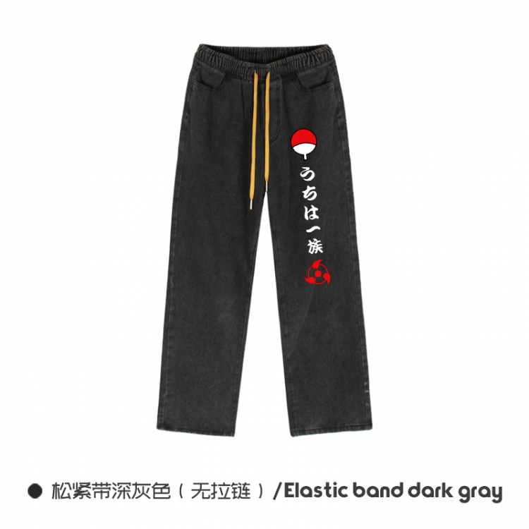 Naruto Elasticated No-Zip Denim Trousers from M to 3XL NZCK01-9