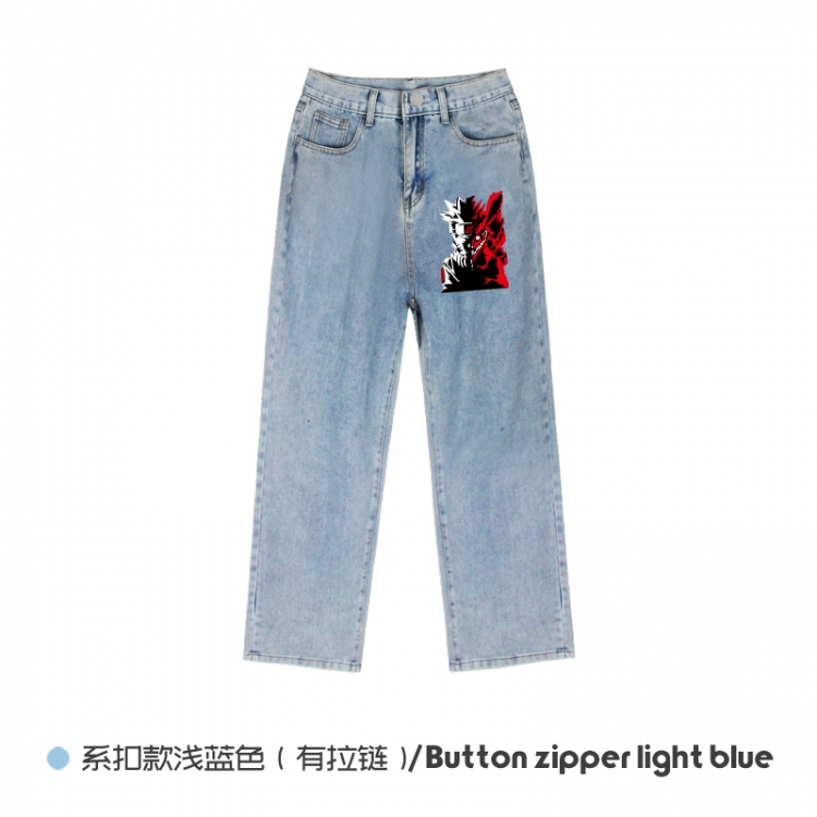 Naruto Elasticated No-Zip Denim Trousers from M to 3XL  NZCK03-10