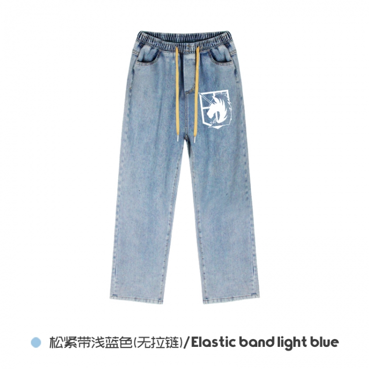 Shingeki no Kyojin Elasticated No-Zip Denim Trousers from M to 3XL  NZCK02-9